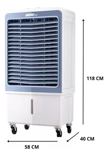 Enfriador De Aire Acondicionado portátil Aerotec Jh-43j 60lts Color Blanco