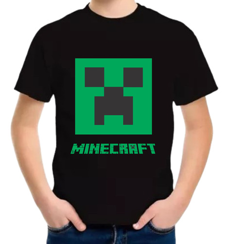 Franelas Minecraft Gamer Niños Y Adultos Algodón Estampadas