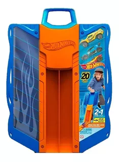 Hot Wheels Valija Porta Autos Lanzador Car Case Hwcc7 Color Celeste Cantidad 61