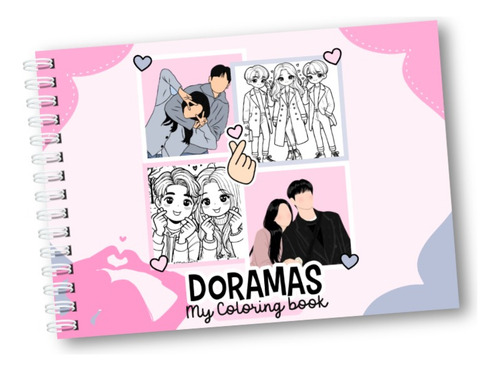 Livro De Colorir Dorama Dorameira 50 Pág Capa Dura A5