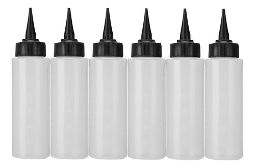 * Frasco Hair Salon Squeeze, 6 Peças, Aplicador De Shampoo
