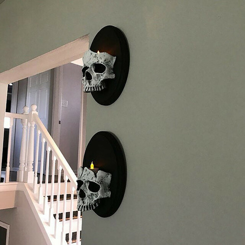 C Lámpara De Pared Calavera Decoración De Halloween Familia