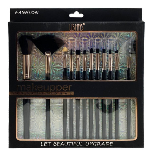 Imagen 3 de 7 de Set Brochas Maquillaje X 12 Unid. Pinceles Maquillaje Ushas