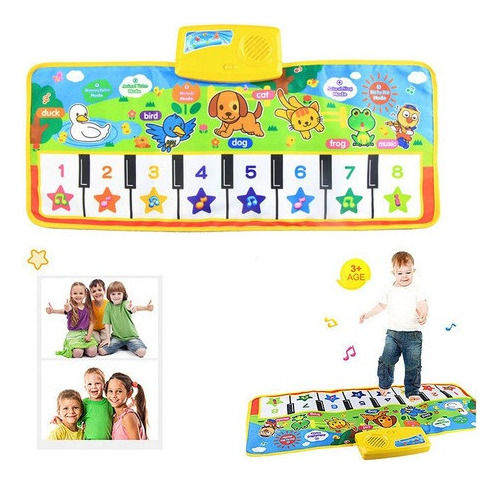 Piano Musical Tapete Infantil Brinquedo Educativo Teclado