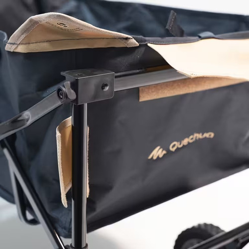 Carrito Plegable Quechua Tipo Trolley Para Camping Compacto Gris/beige