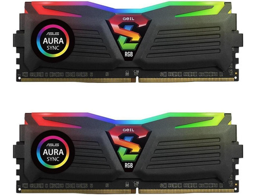 Memória Geil Super Luce Rgb Sync 16gb (2x8gb) 3000mhz Ddr4 Cl16 Black - Gals416gb3000c16adc
