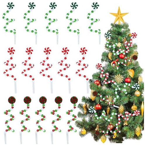 15 Piezas Decoraciones Del Árbol De Navidad, Escoge Ri...