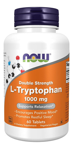 Now Suplementos, L-triptófano 1,000 Mg, Doble Fuerza, Foment