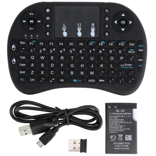 Teclado Multimídia Touchpad Satellite Ak-723g Para Smart Tv Cor de teclado Preto Idioma Inglês