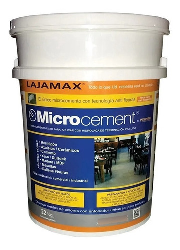 Kit Microcemento + Hidrolaca Pisos 4,5 Kg Lajamax 