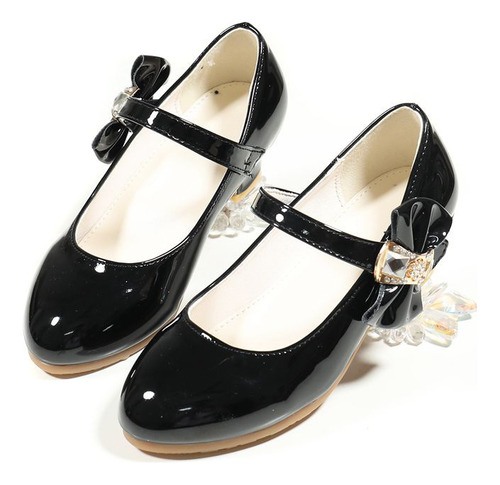 Zapatos De Tacón Alto De Cristal Estilo Princesa Para Niñas