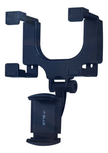 Soporte universal para teléfono celular con soporte retrovisor, color negro