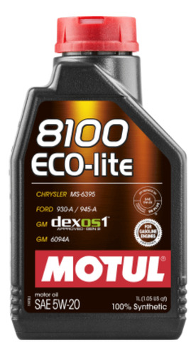Óleo Motul 8100 5w20 Eco-lite 100% Sintético 1l