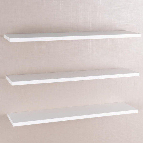 3 Prateleiras Mdf Branca Nicho Organizador 60 Cm Sala