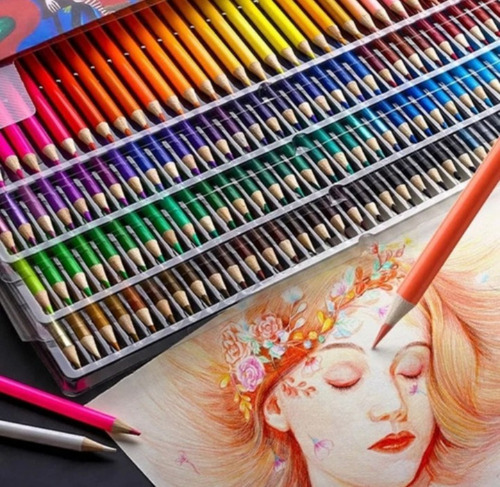 Imagem 5 de 7 de Lápis De Cor Artístico Profissional, Estojo Com 160 Cores