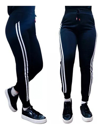 Pack 2 Jogger Buzo Pantalones Mujer Con Polar Otoño Invierno