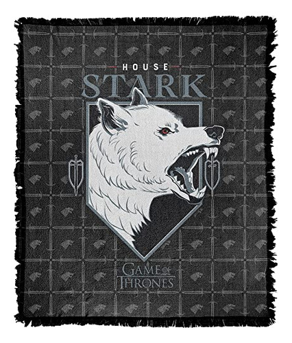 Game Of Thrones Blanket, 50 X60  House Stark Woven Tape...