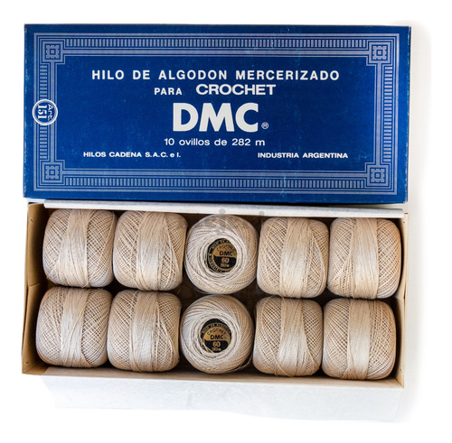 Imagen 6 de 9 de Hilo Algodon Crochet Dmc - Tit 60 X 10 Ovillos De 282 Metros