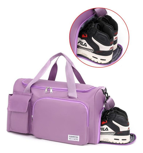 Maleta Deportiva Mochila Gimnasio Bolsa Gym Ejercicio Bolso Color Gris
