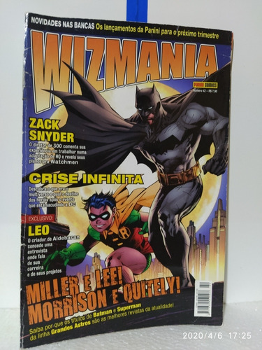 Revista Wizmania N.42 Panini Miller E Lee! Morrison E Quitel