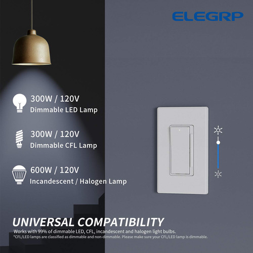 Regulador De Intensidad De Luz Digital Luces Led/cfl Re...