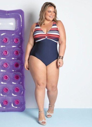 Imagem 2 de 4 de Maiô Com Bojo Varias Cores Plus Size Moda Praia E Piscina
