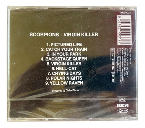 Cd Scorpions - Virgin Killer - Importado - Lacrado