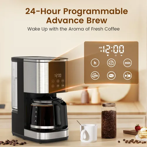 Cafetera De Goteo Programable 10 Tazas Pantalla Táctil