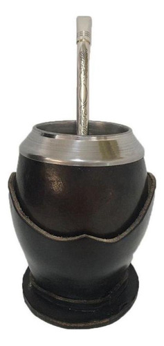 Kit Chimarrão Cuia Coquinho Uruguaia E Bomba Aço Inox