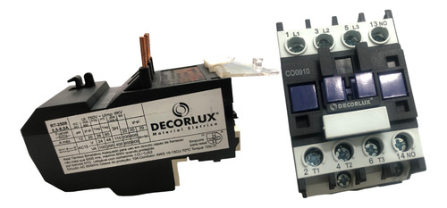 Kit Contator 9a Relé Term. 5,5~8,0a 25a Chave Sel. 2p Fixas