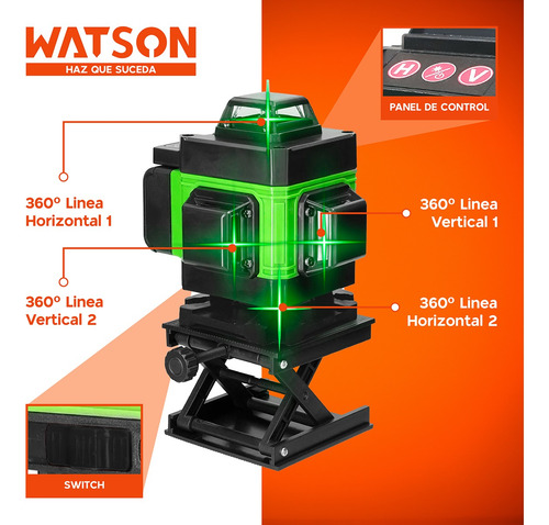 Nivel Laser 16 Lineas Autoajustable + Tripode + Accesorios