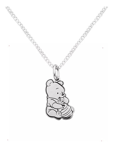 Dije Y Cadena Winnie The Pooh Plata 925 Envio Gratis