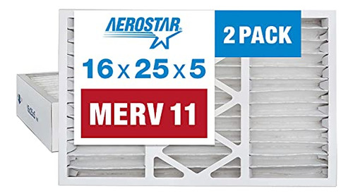 Filtro De Aire De Repuesto Plisado Aerostar 16x25x5 Merv 11