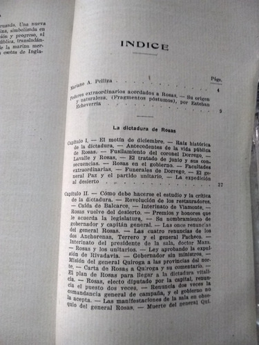 La Dictadura De Rosas. Mariano Pelliza (1929/309 Pág.) (Usado)