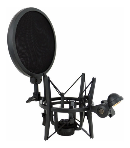 Shock Mount Aranha Com Pop Filter Arcano Mn-2 Rosca Externa