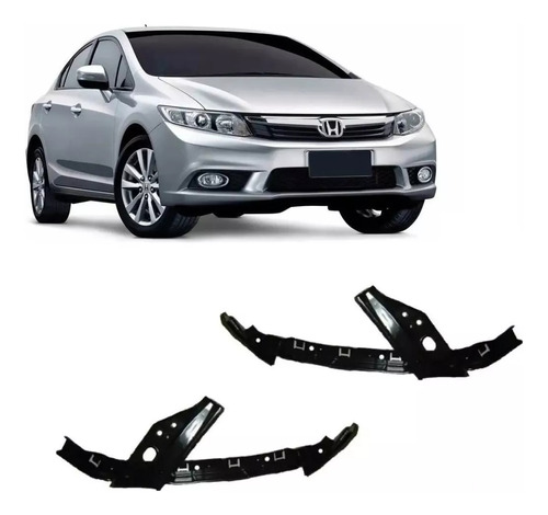 Par Suporte Guia Farol New Civic 2012 2013 2014 Dianteiros