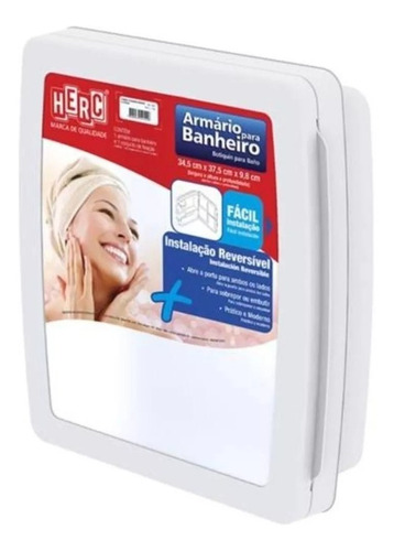 Espelheira Para Banheiro Armário Parafusar/embutir Branco