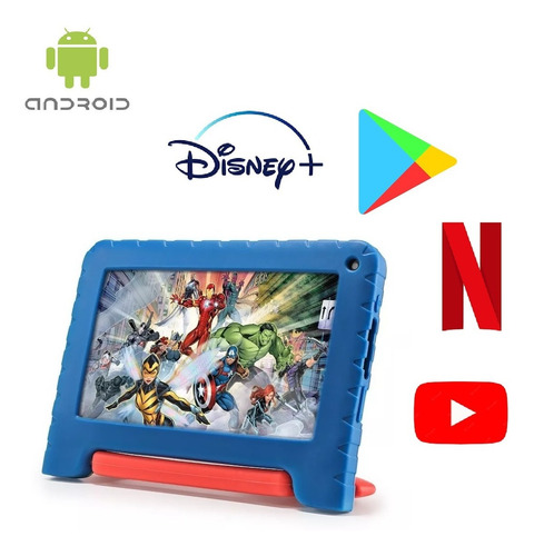 Imagen 2 de 10 de Tablet Multilaser Con Funda Avengers 32gb 2gb Ram Android 11