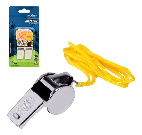 Apito Profissional De Metal Com Cordão Art Sport 2u