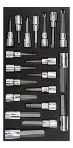 Juego Dados Punta Torx Hex Sae & Métricos 1/2 20 Pzs Urrea