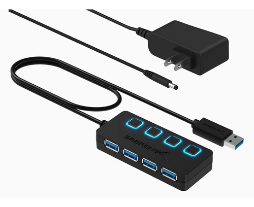 Hub Usb 3.0, 4 Puertos Con Interruptor Individual