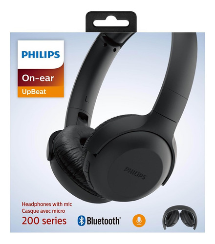Audífonos Bluetooth Philips Plegable 15h Autonomía Tauh202bk
