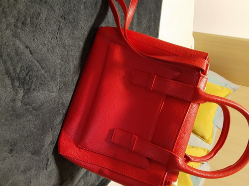 Cartera Similcuero Roja 