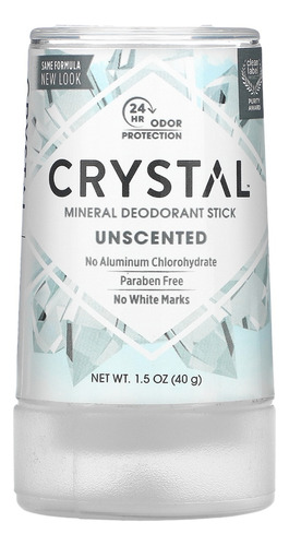 Crystal, Desodorante Mineral Em Bastão, Sem Perfume 40g