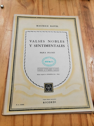 Maurice Ravel Valses Nobles Y Sentimentales Para Piano