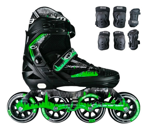 Patines Semiprofesionales Canariam Team + Set Protecciones