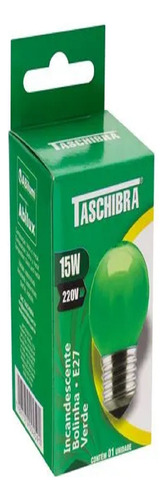 Lampada Incandescente Bolinha Verde 15w 127v