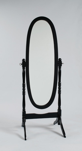 Imagen 7 de 7 de Espejo De Piso Ovalado Color Negro + ¡envio Gratis!