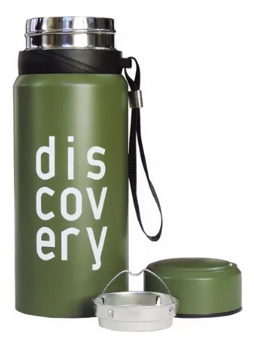 Termo Discovery 600ml Verde Militar C/ Filtro Infusiones