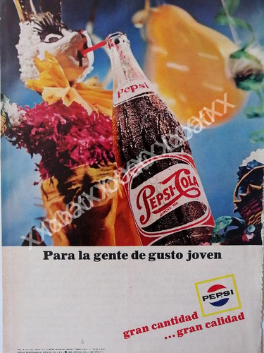 Cartel Retro Mini Cartel Pepsi 1966 Fiestas /l51